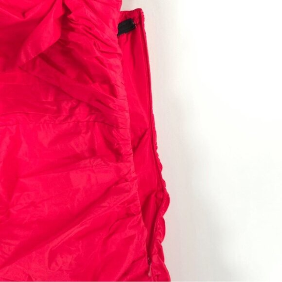 NWT ZARA Strawberry Red Ruched SEXY Mini Dress w/Bow 3673/180 BLOGGERS FAV Sz M - Picture 10 of 12